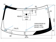 3588AGNGNVW Стекло лобовое FORD EXPLORER 11-19