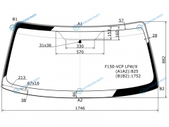 F150-VCP LFWX Стекло лобовое FORD F250350 2D4D 04-08