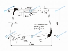 FIESTA-08-VCP LFWX Стекло лобовое FORD FIESTA 345D 08-