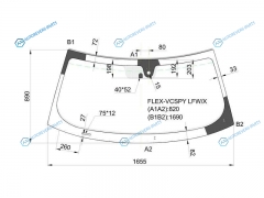 FLEX-VCSPY LFWX Стекло лобовое FORD FLEX 09-