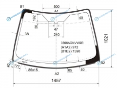 3566AGNVW2R Стекло лобовое FORD FOCUS II 345D 05-11