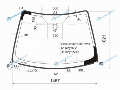 FOCUS-II-VCPY-2R LFWX Стекло лобовое FORD FOCUS II 345D 05-11