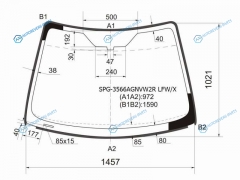 SPG-3566AGNVW2R LFWX Стекло лобовое FORD FOCUS II 345D 05-11