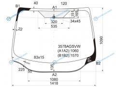 3578AGSVW Стекло лобовое FORD FOCUS III 45D 11-19