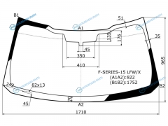 F-SERIES-15 LFWX Стекло лобовое FORD F-SERIES 2D4D CREW CAB 15-