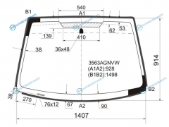 3563AGNVW Стекло лобовое FORD FUSION 02-12