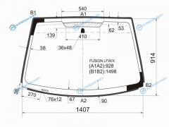 FUSION LFWX Стекло лобовое FORD 02-12