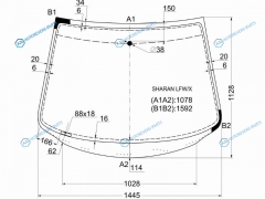 SHARAN LFWX Стекло лобовое FORD GALAXY 95-06VOLKSWAGEN 95-09