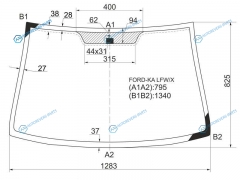 FORD-KA LFWX Стекло лобовое FORD KA 96-01
