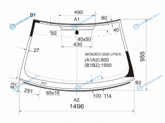 MONDEO-2000 LFWX Стекло лобовое FORD MONDEO 45D 00-07