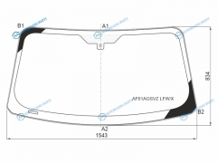 AF61AGSVZ LFWX Стекло лобовое FORD MUSTANG 2D CPECBR 15-