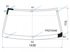 FRDT0046 Стекло лобовое FORD RANGERMAZDA BT50 PICKUP 24D 06-11
