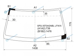 SPG-3570AGNBL LFWX Стекло лобовое FORD RANGERMAZDA BT50 PICKUP 24D 06-11