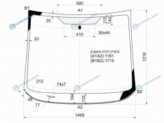 S-MAX-VCP LFWX Стекло лобовое FORD S-MAX 06-15