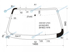 DW01097 LFWX Стекло лобовое FORD TAURUS 4D 86-95