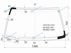 DW01092 LFWX Стекло лобовое FORD TEMPO 87-94