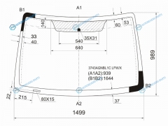 3743AGNBL1C LFWX Стекло лобовое FORD TOURNEO CONNECT 02-13