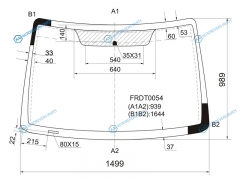 FRDT0054 Стекло лобовое FORD TOURNEO CONNECT 02-13