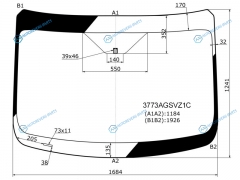 3773AGSVZ1C Стекло лобовое FORD TRANSIT (высокая крыша) 13-