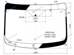 FRDT0181 Стекло лобовое FORD TRANSIT (высокая крыша) 13-