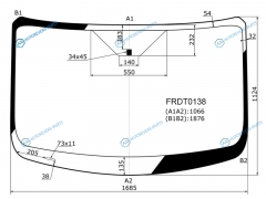 FRDT0138 Стекло лобовое FORD TRANSIT (низкаясредняя крыша) 13-