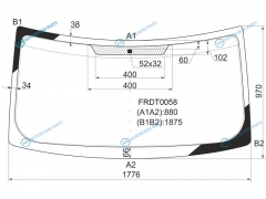 FRDT0058 Стекло лобовое FORD TRANSIT 00-
