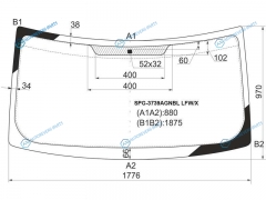 SPG-3739AGNBL LFWX Стекло лобовое FORD TRANSIT 00-