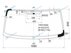 FRDT0056 Стекло лобовое FORD TRANSIT 86-00