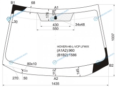 HOVER-H6-L-VCP LFWX Стекло лобовое GREAT WALL HOVER H6 11-