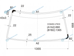 CC6450 LFWX Стекло лобовое GREAT WALL SAILOR SAFE PICK-UP 02-10