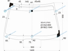 SEA-R LFWX Стекло лобовое HONDA ACCORD (JP) 45D 02-08