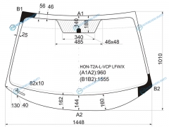 HON-T2A-L-VCP LFWX Стекло лобовое HONDA ACCORD 4D SED 13-