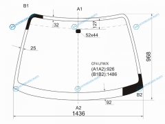 CF4 LFWX Стекло лобовое HONDA ACCORDTORNEO 45D 97-02