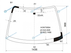HONT0004 Стекло лобовое HONDA ACCORDTORNEO 45D 97-02