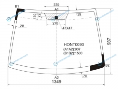 HONT0093 Стекло лобовое HONDA AIRWAVEPARTNER 05-10