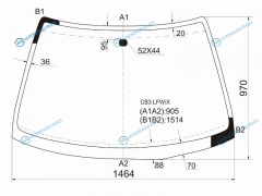 CB3 LFWX Стекло лобовое HONDA ASCOT INNOVA (HT) 92-96