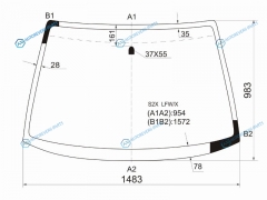 S2X LFWX Стекло лобовое HONDA AVANCIER 99-03