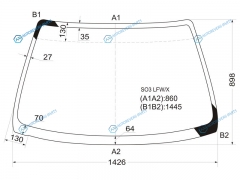SO3 LFWX Стекло лобовое HONDA CIVIC 23D CPEHBK 95-00