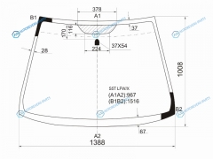 S5T LFWX Стекло лобовое HONDA CIVIC 3D HBK 01-05