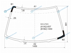 SH3 LFWX Стекло лобовое HONDA CIVIC 3D HBK 87-91