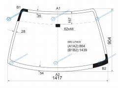 SR3 LFWX Стекло лобовое HONDA CIVIC 3D HBK 91-95
