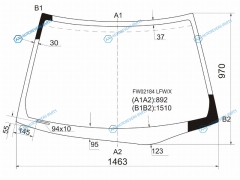 FW02184 LFWX Стекло лобовое HONDA CIVIC 4D 01-05