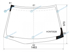HONT0026 Стекло лобовое HONDA CIVIC 4D 01-05