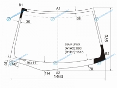 S5A-R LFWX Стекло лобовое HONDA CIVIC 4D 01-05