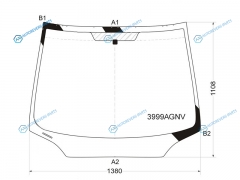 3999AGNV Стекло лобовое HONDA CIVIC 4D 05-11