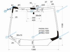 FW02584 LFWX Стекло лобовое HONDA CIVIC 4D 05-11