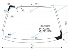 HONT0020 Стекло лобовое HONDA CIVIC 4D 95-00DOMANI MB 97-00ORTHIAPARTNER 96-05