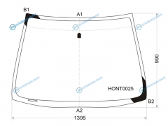 HONT0025 Стекло лобовое HONDA CIVIC 5D HBK 01-05