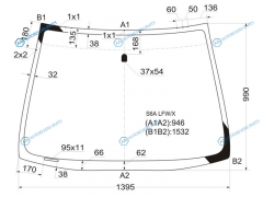 S6A LFWX Стекло лобовое HONDA CIVIC 5D HBK 01-05