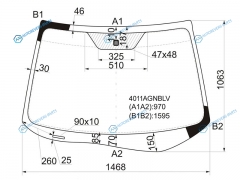4011AGNBLV Стекло лобовое HONDA CR-V RM1RM4 12-17